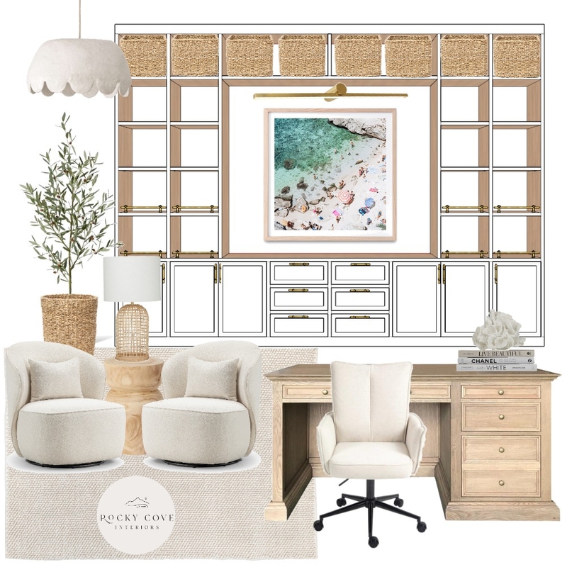 Custom Home Office Mood Board by Rocky Cove Interiors on Style Sourcebook