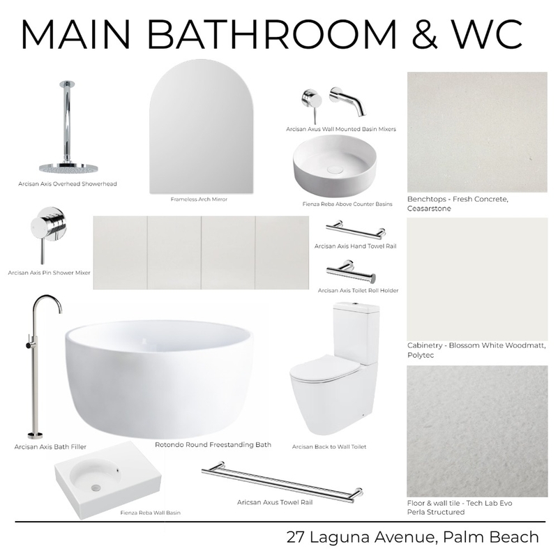 27 Laguna Avenue - Main Bathroom & WC (White) Mood Board by Kathle         Study     en Holland on Style Sourcebook
