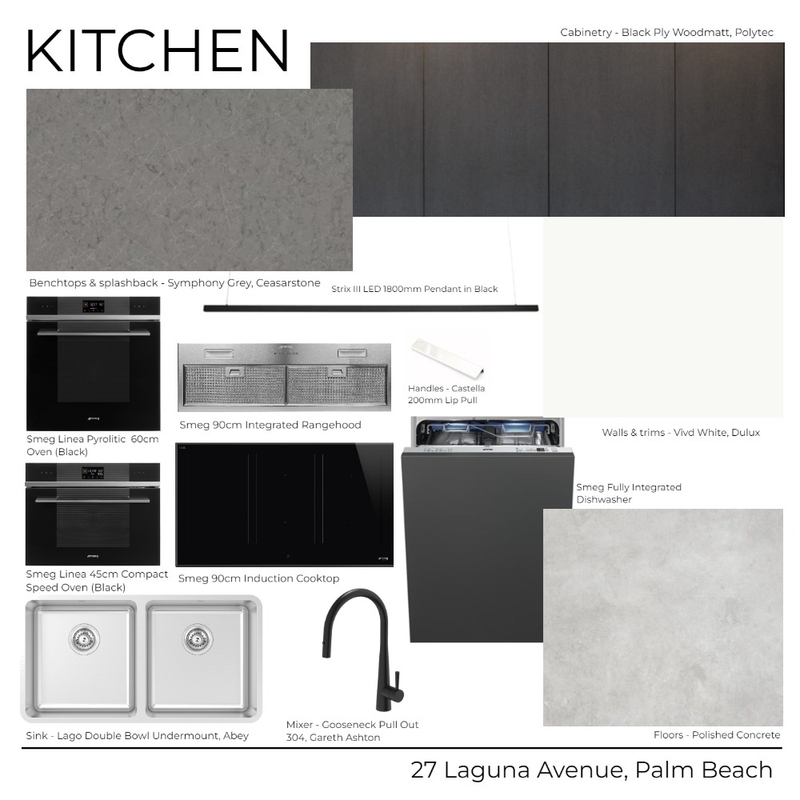 27 Laguna Avenue - Kitchen (Dark) Mood Board by Kathle         Study     en Holland on Style Sourcebook
