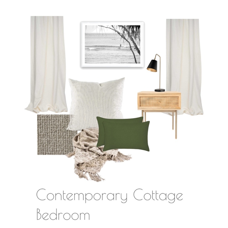 Contemporary Cottage Bedroom 2 Mood Board by demimariedesigns on Style Sourcebook