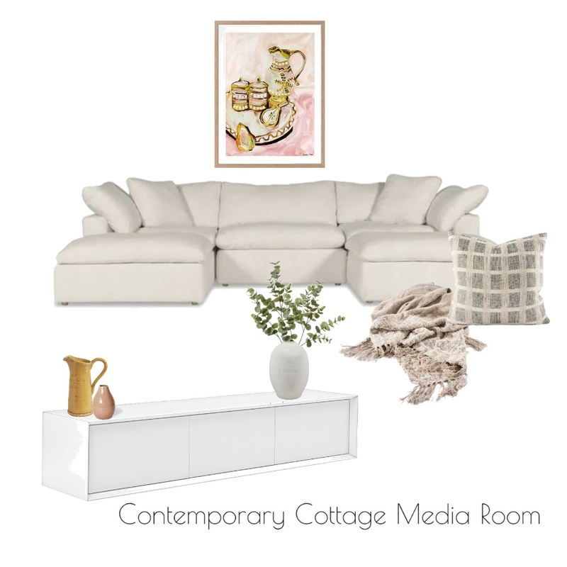 Contemporary Cottage Media Room Mood Board by demimariedesigns on Style Sourcebook