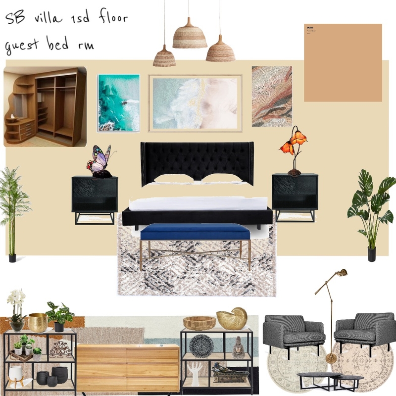 SB villa 1st floor guest bed rm Mood Board by shreya on Style Sourcebook