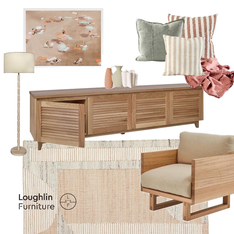 Keys Living Room feat Keys Buffet & Harrington Arm Chair Mood Board by Loughlin Furniture on Style Sourcebook