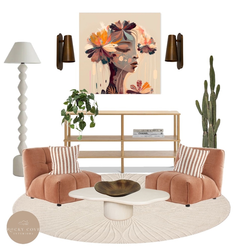 Modern blush reading nook Mood Board by Rocky Cove Interiors on Style Sourcebook