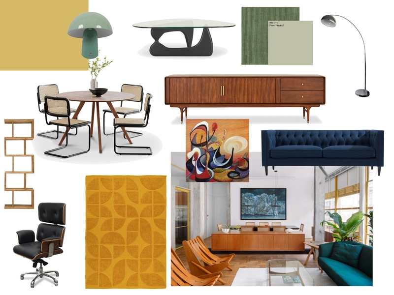 Mid Century Mood Board by KelliB on Style Sourcebook