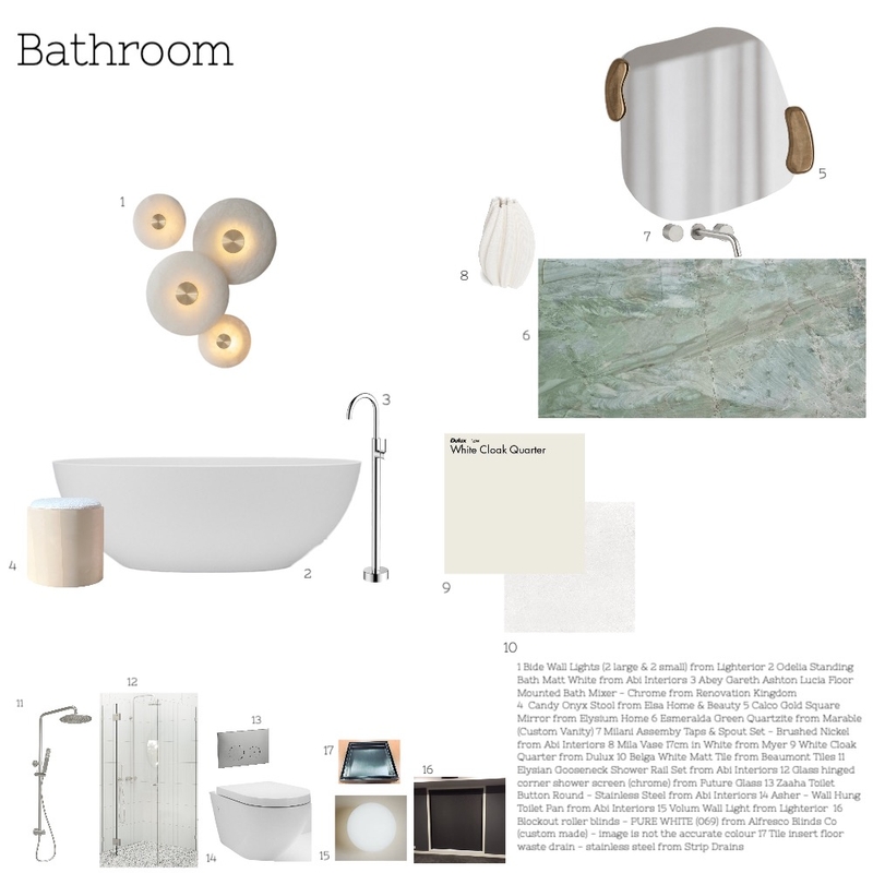 Bathroom Renovation Mood Board by ioanna lakouri on Style Sourcebook