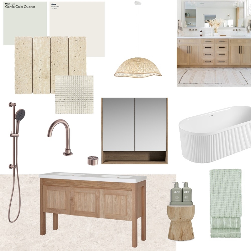 Australian Coastal Farmhouse Bathroom Mood Board by thebaileybuild on Style Sourcebook