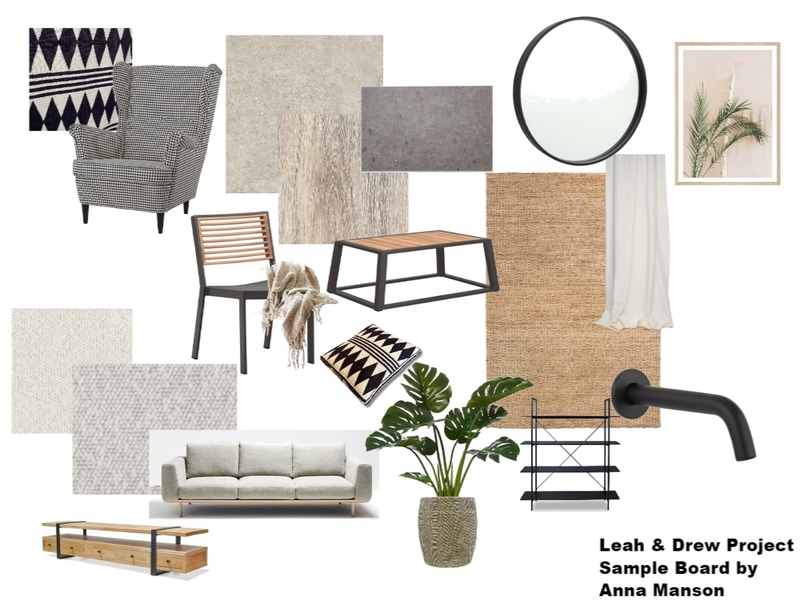 Leah & Drew Sample Board Mood Board by LEAFY INTERIORS on Style Sourcebook