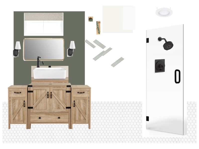 bathroom sample board rough draft Mood Board by AlexaWhitehurst on Style Sourcebook