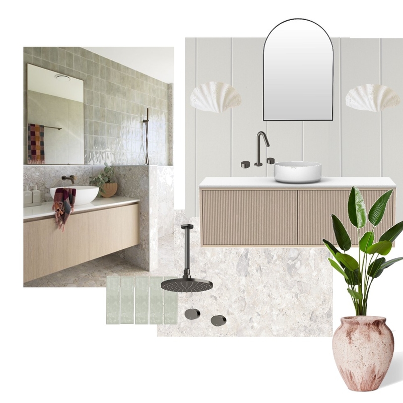 Modern Coastal Bathroom Mood Board by demimariedesigns on Style Sourcebook