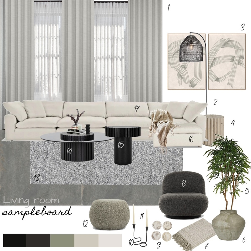 Taylor Living Interior Design Mood Board by Myamya