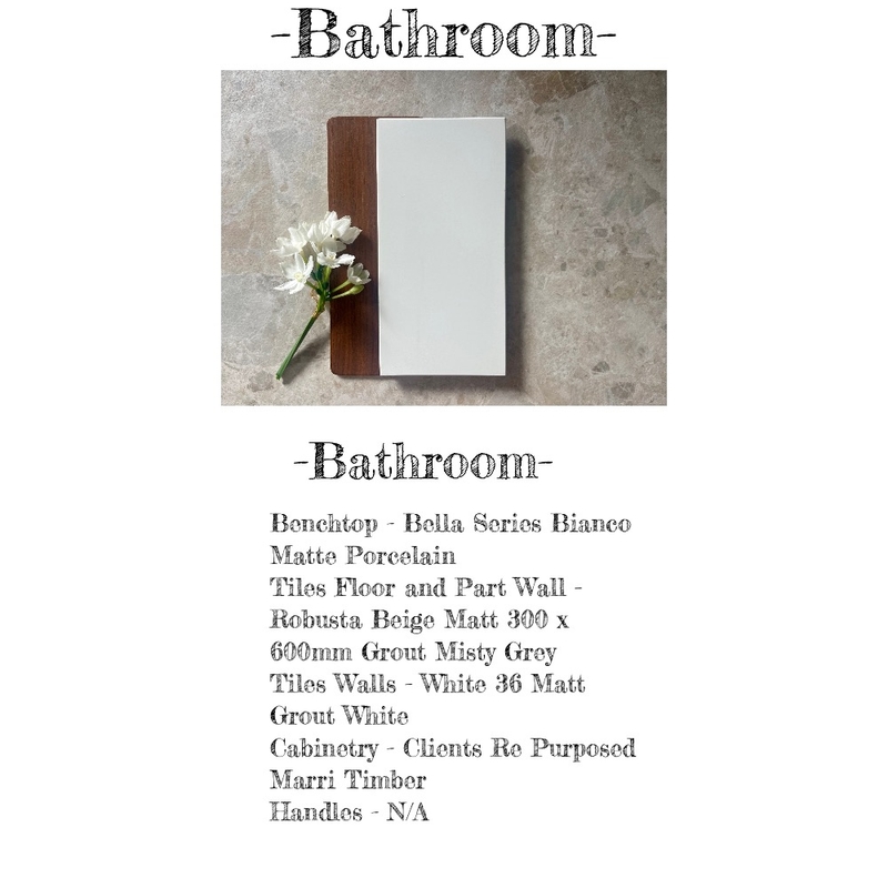 Bathroom  Selections - Yokine Project final Mood Board by Jennypark on Style Sourcebook