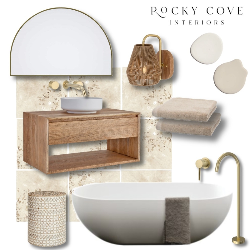 Rustic Mediterranean bathroom Mood Board by Rocky Cove Interiors on Style Sourcebook