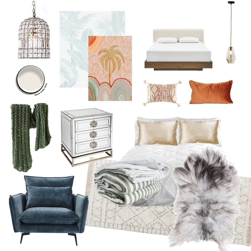 Eclectic bedroom Mood Board by Bold and Personal Designs on Style Sourcebook