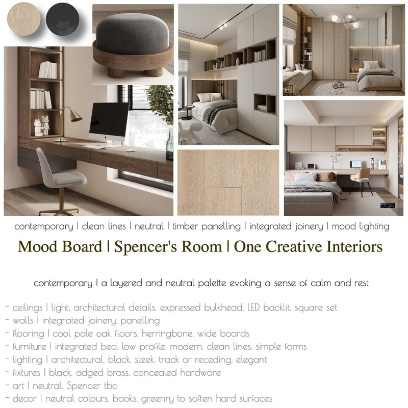 Mood Board - Spencer's Room NE Mood Board by ONE CREATIVE on Style Sourcebook