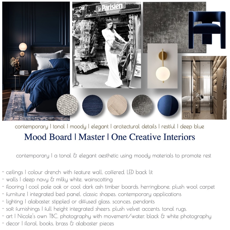Mood Board - Master suite three NE Mood Board by ONE CREATIVE on Style Sourcebook