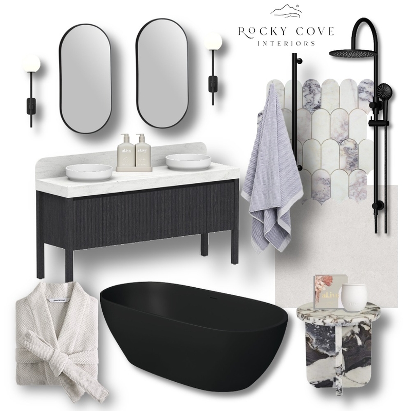 Marble spa bathroom Mood Board by Rocky Cove Interiors on Style Sourcebook