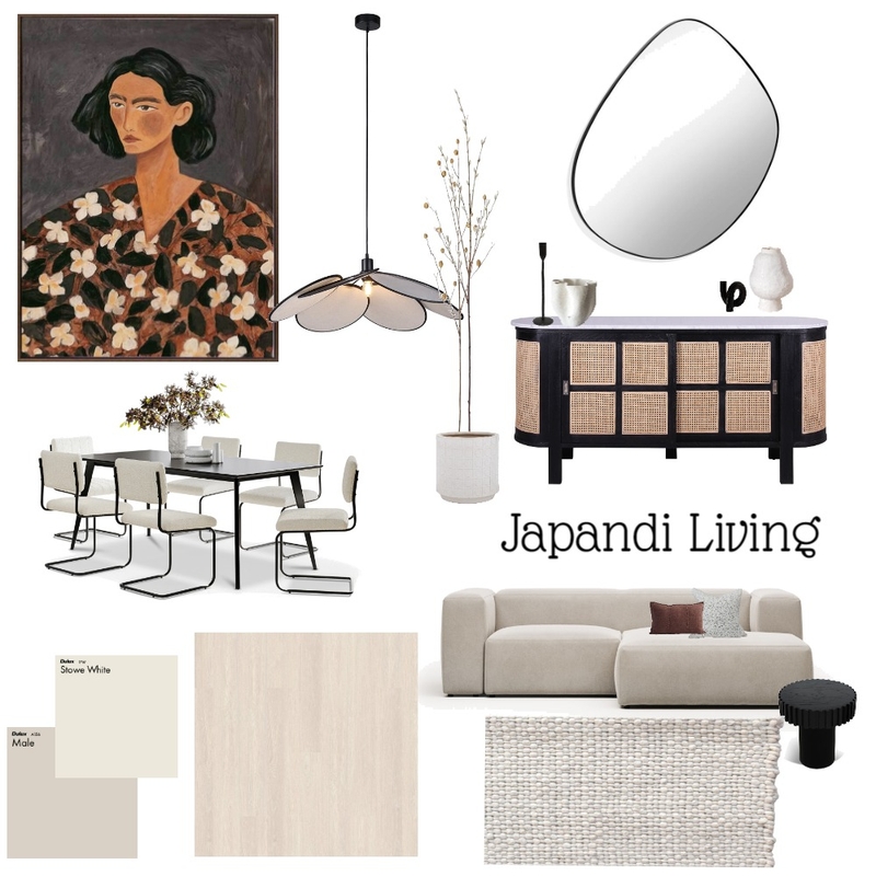 Japandi Living Mood Board by Instyle_byrhi on Style Sourcebook