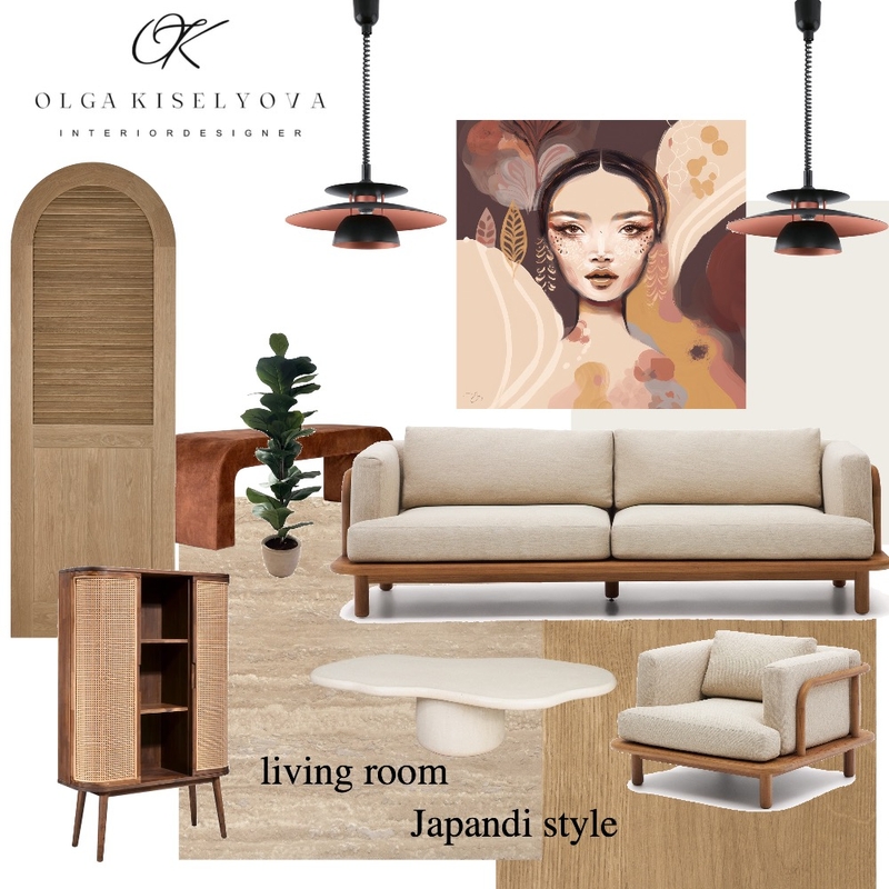 living room & style Japandi Mood Board by Ольга Киселёва on Style Sourcebook