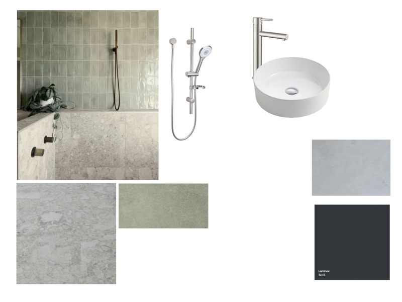 Nerrina Bathroom Concept 2 Interior Design Mood Board by Sarah Bourke Interior Design