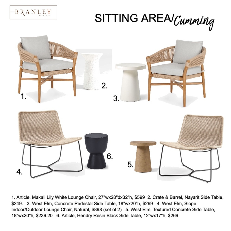 Sitting Area M. Cumming Mood Board by Cindy S on Style Sourcebook