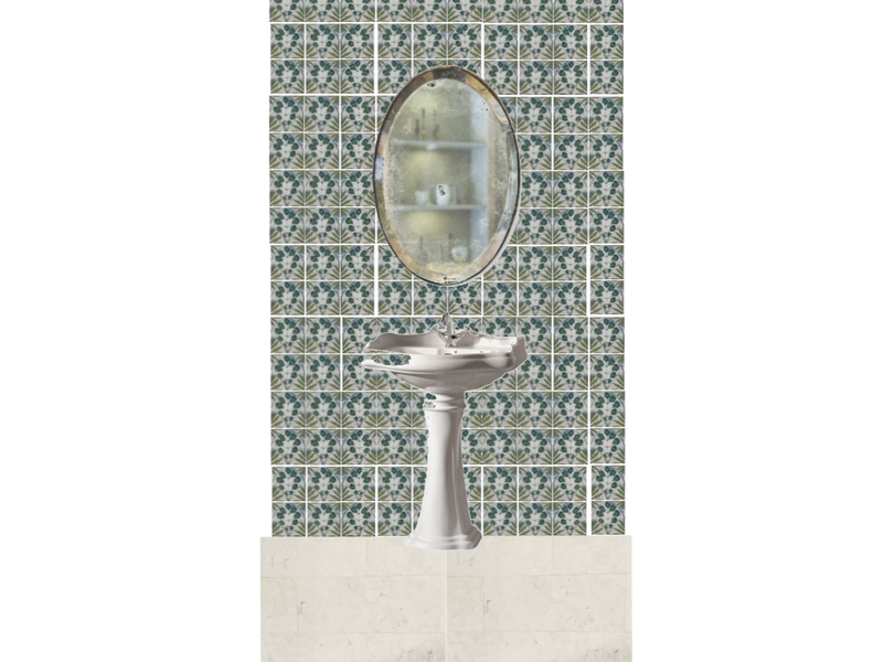 Keel hall bath - green tile, limestone floor Mood Board by Annacoryn on Style Sourcebook