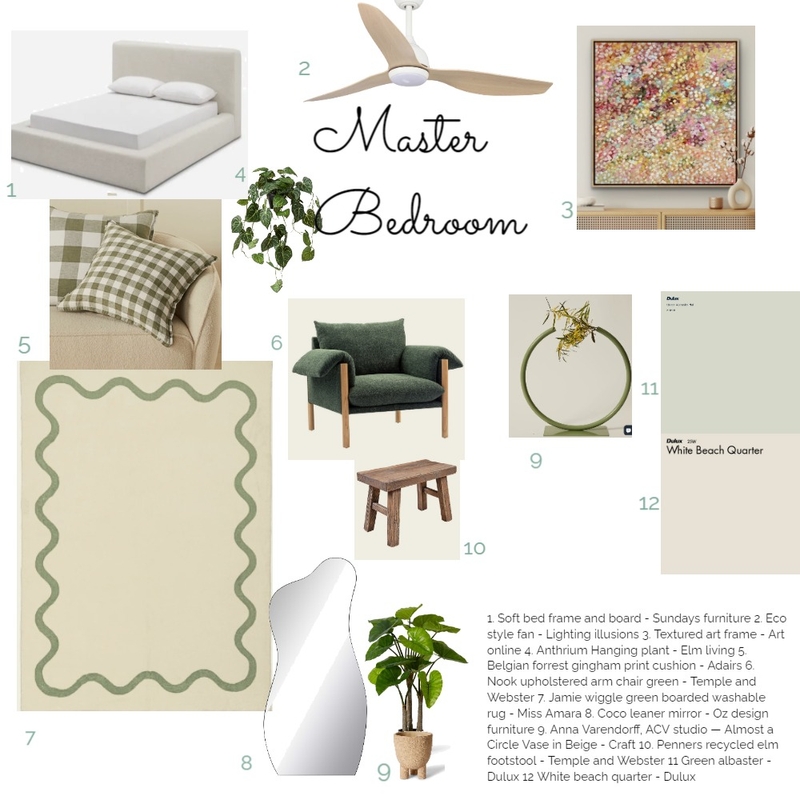 Master bed Mood Board by laradehaan on Style Sourcebook