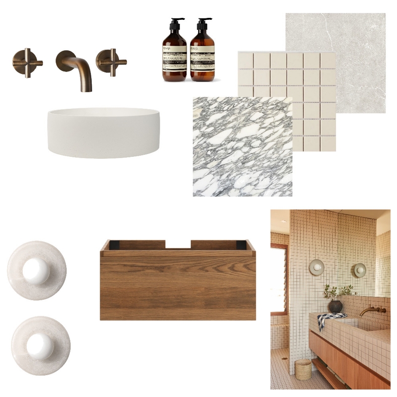 Mid Century Modern Bathroom Mood Board by Nicole Frelingos on Style Sourcebook
