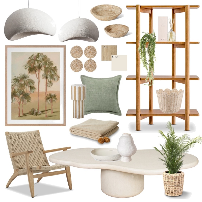 Coastal, Inviting Living Room Mood Board by Lighting Illusions on Style Sourcebook