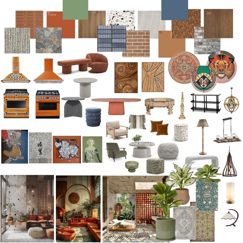 Amaryllis- Brutalist Interior Design Mood Board by Pavaki Sapra Amaryllis- Brutalist Interior Design Mood Board by Pavaki Sapra