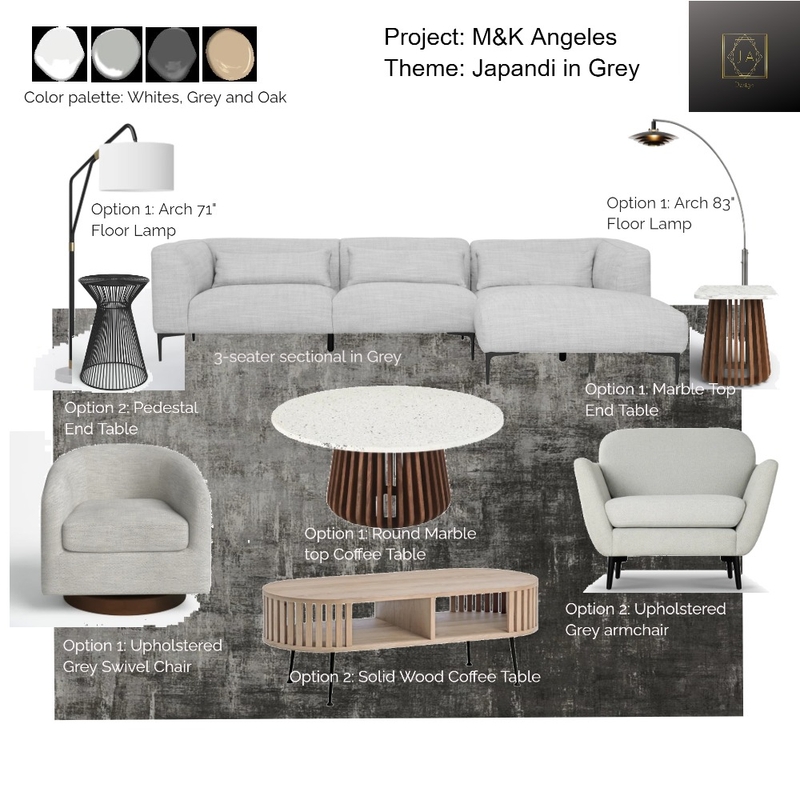 Project: M&K Angeles - Japandi in Grey Mood Board by J|A Designs on Style Sourcebook