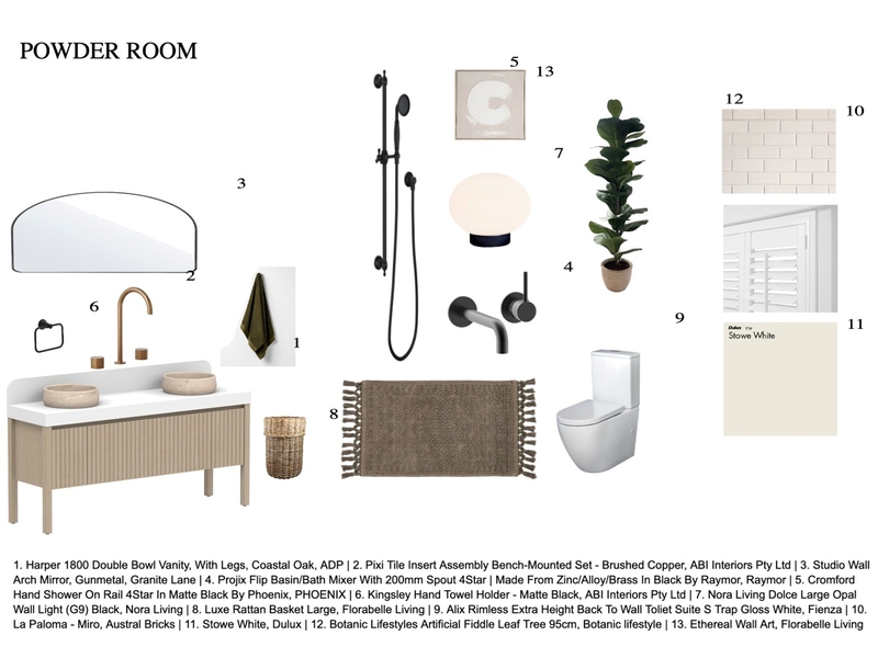 Powder Room Mood Board by tamarazolfaghari on Style Sourcebook