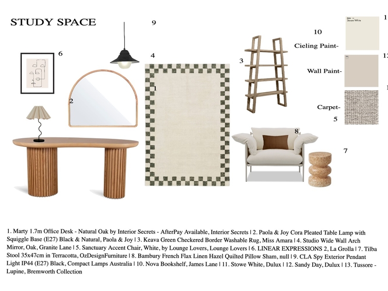 Study Space Mood Board by tamarazolfaghari on Style Sourcebook