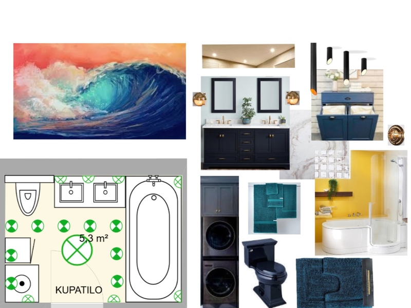 Diplomski rad - Glavno Kupatilo Mood Board by Jandejan on Style Sourcebook
