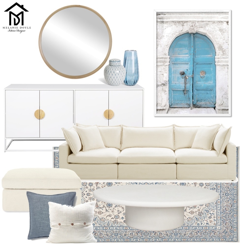 Blue Modern Mediterranean Mood Board by Melanie Doyle Designs on Style Sourcebook