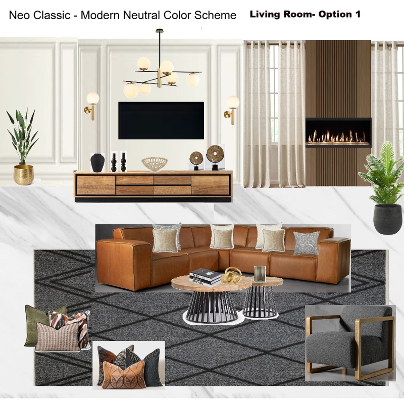 Living Room option with Tan Modular Couch Mood Board by Asma Murekatete on Style Sourcebook