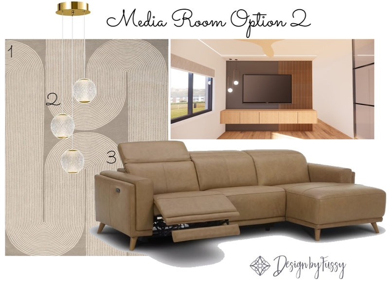 Media Room Option 2 Mood Board by DesignbyFussy on Style Sourcebook