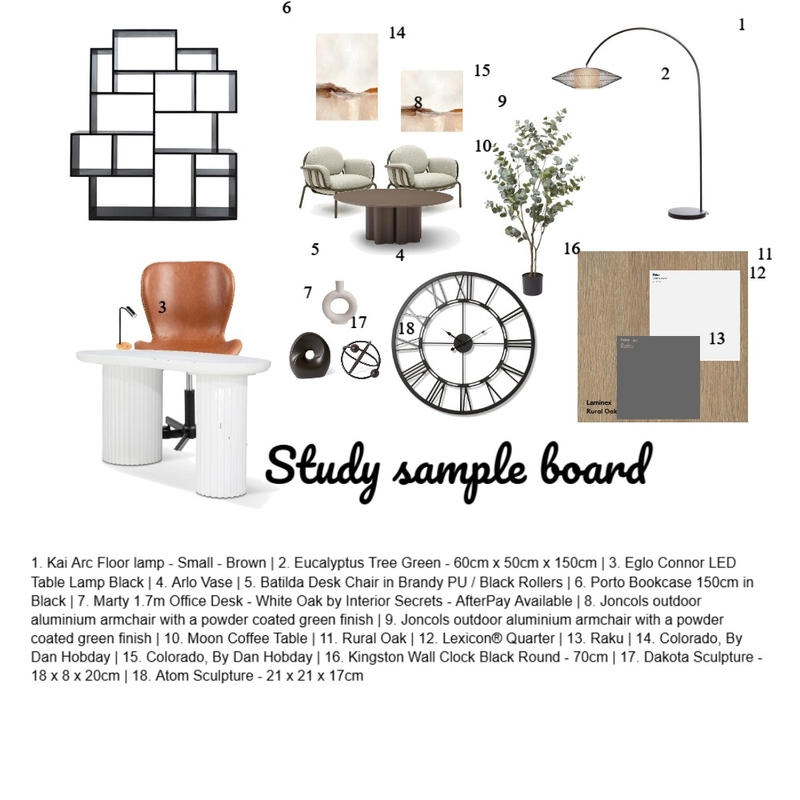 Study Mood Board by SemSo Interior Design on Style Sourcebook