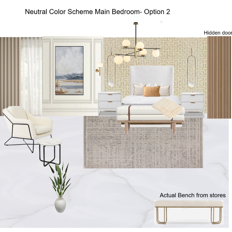 Neutral Color Scheme - Main Bedroom Option 2 Mood Board by Asma Murekatete on Style Sourcebook