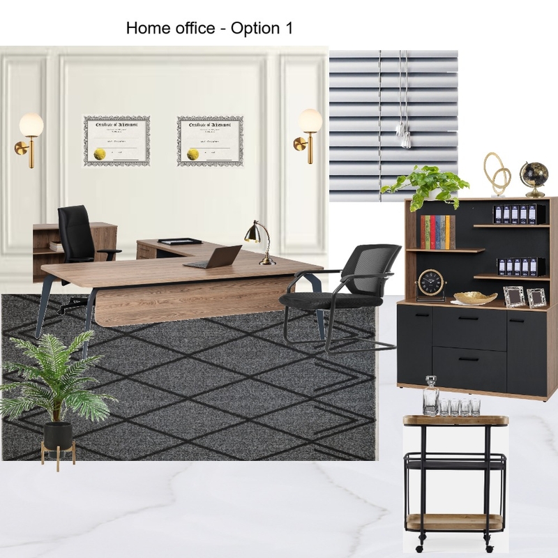 Home Office- Option 1 Mood Board by Asma Murekatete on Style Sourcebook