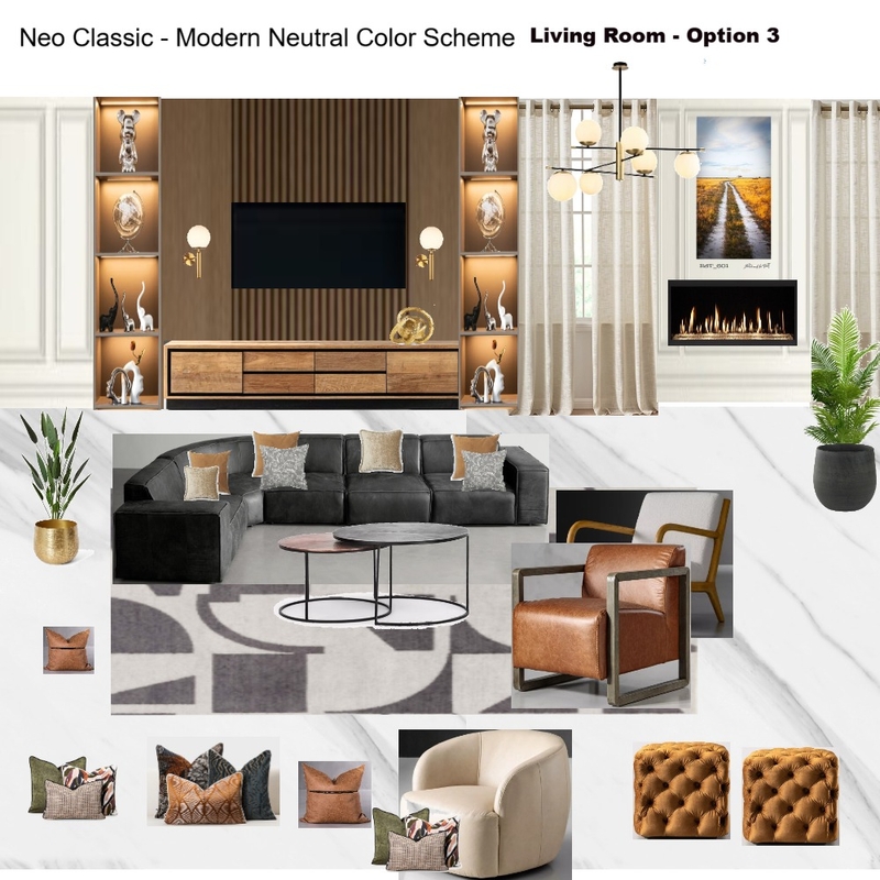 Living Room option with Grey Modular Couch Option 3 Mood Board by Asma Murekatete on Style Sourcebook