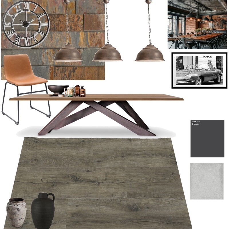 Industrial Dinning room Mood Board by STUDIO M on Style Sourcebook