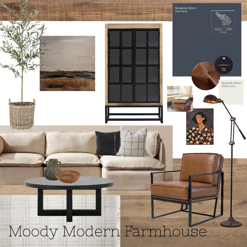 MJs Modern Farmhouse Living Room Mood Board by WildFernDesigns on Style Sourcebook