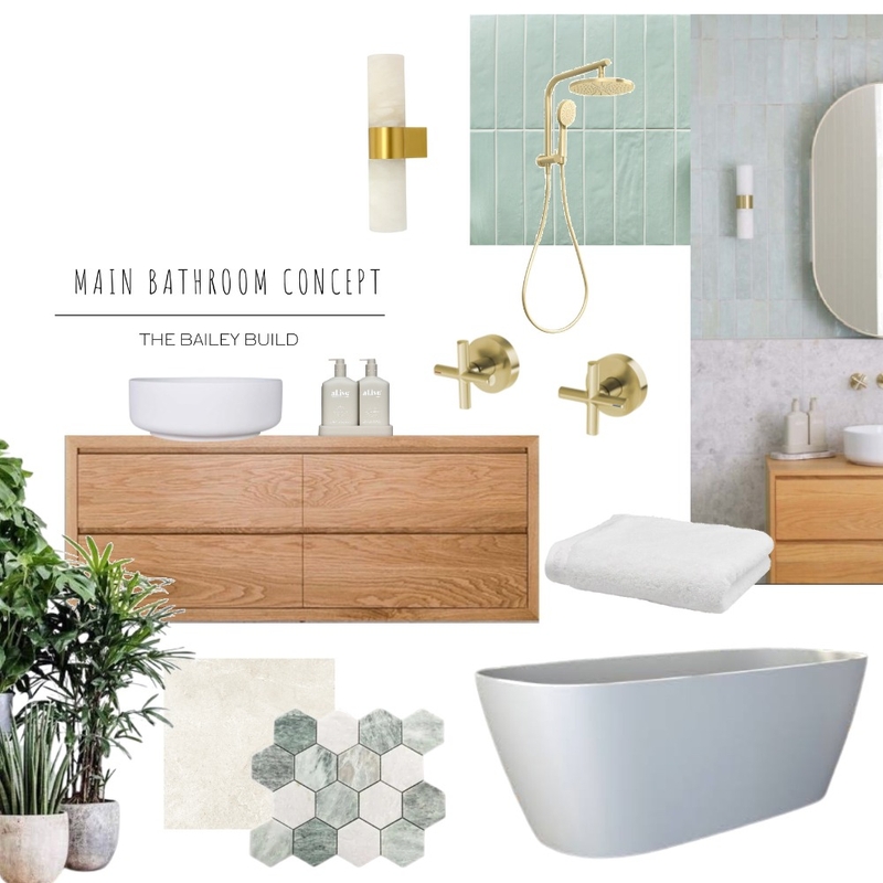 Bathroom Finishes Mood Board by thebaileybuild on Style Sourcebook