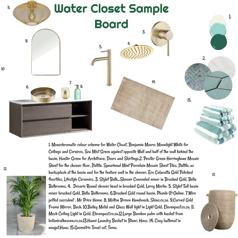 Green Monochromatic Sample Board for WC 12 Dec 2024 Mood Board by JudyK on Style Sourcebook