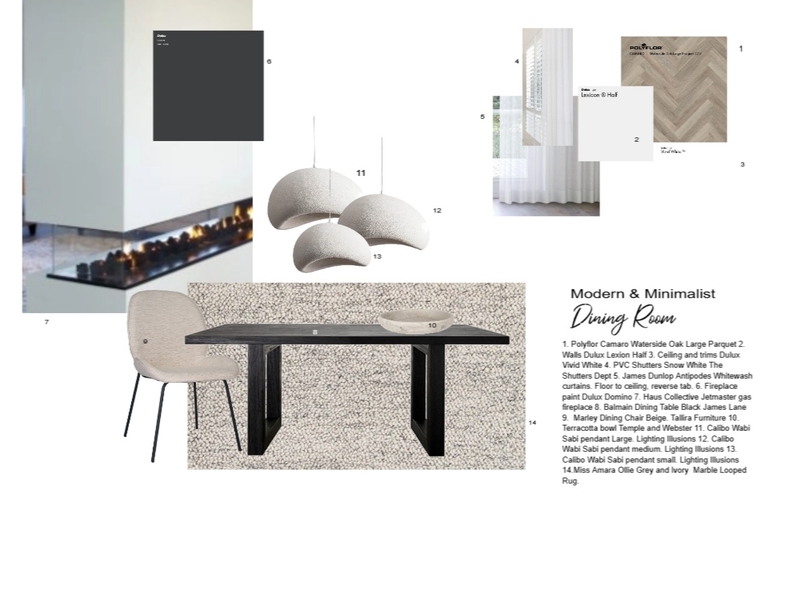 Modern & Minimalist Dining Room Mood Board by houseofrein on Style Sourcebook