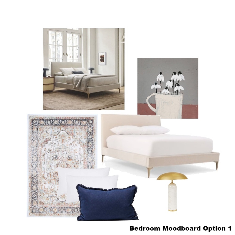 Bedroom moodboard option 1 Mood Board by archified.office@gmail.com on Style Sourcebook