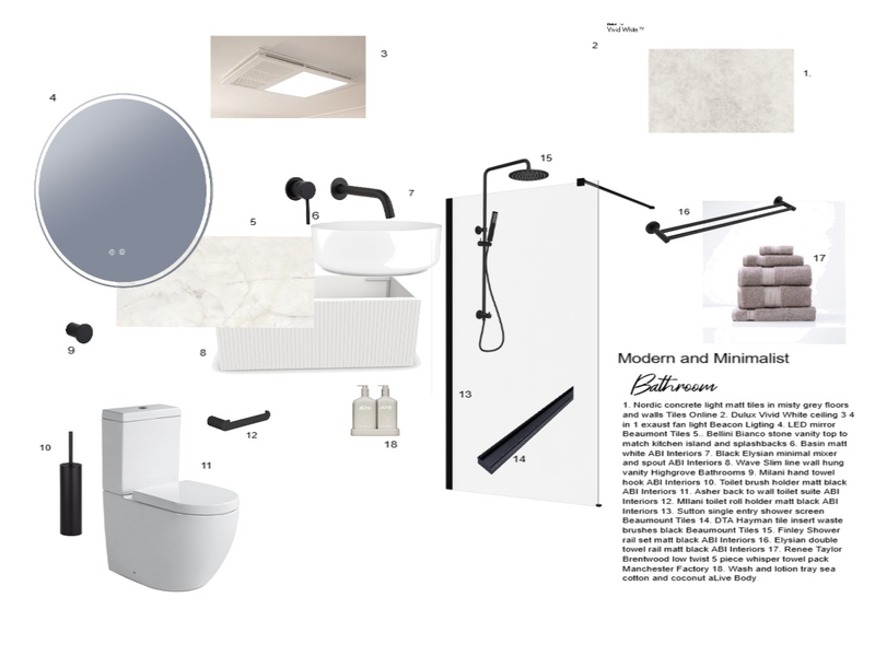 Modern & Minimalist Bathroom Mood Board by houseofrein on Style Sourcebook
