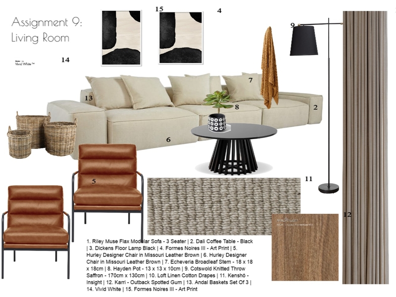 Assignment 9: Living Room Mood Board by Jasmeen Garcha on Style Sourcebook
