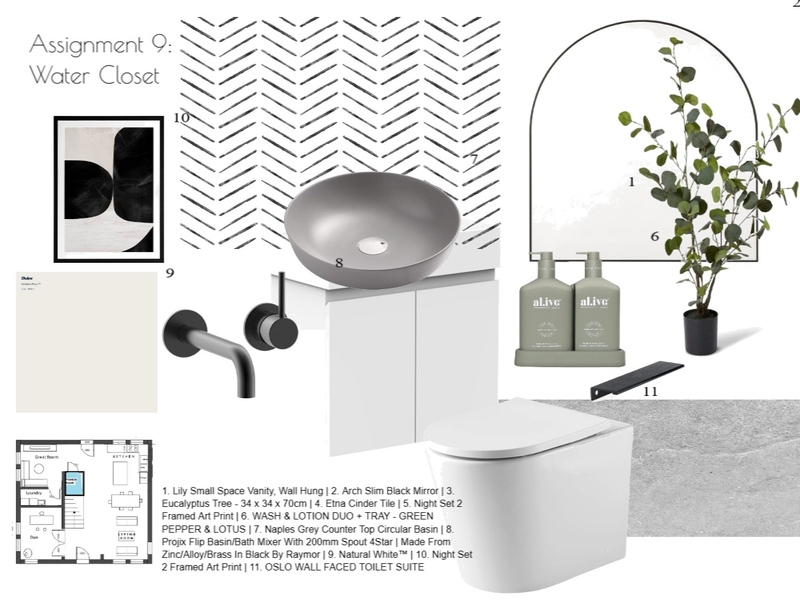 Assignment 9 water closet Mood Board by Jasmeen Garcha on Style Sourcebook